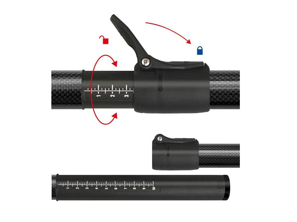 TNP Rapa Carbon 4 teilig längenverstellbar, ultralight