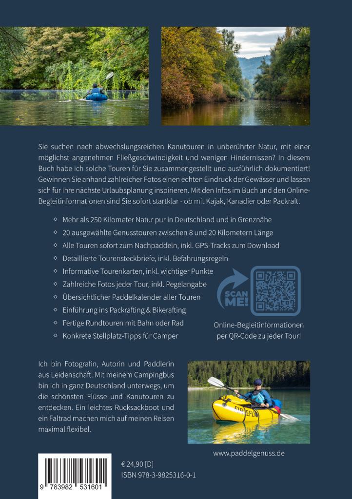 Tours de canoë - Tome 1 Allemagne à savourer, avec spécial packrafting & bikerafting et téléchargement GPS