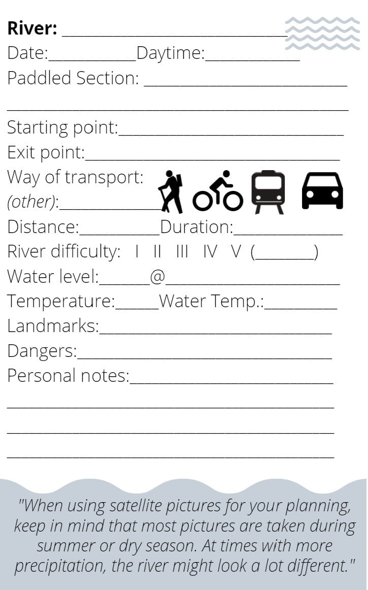 The Packraft Log Book