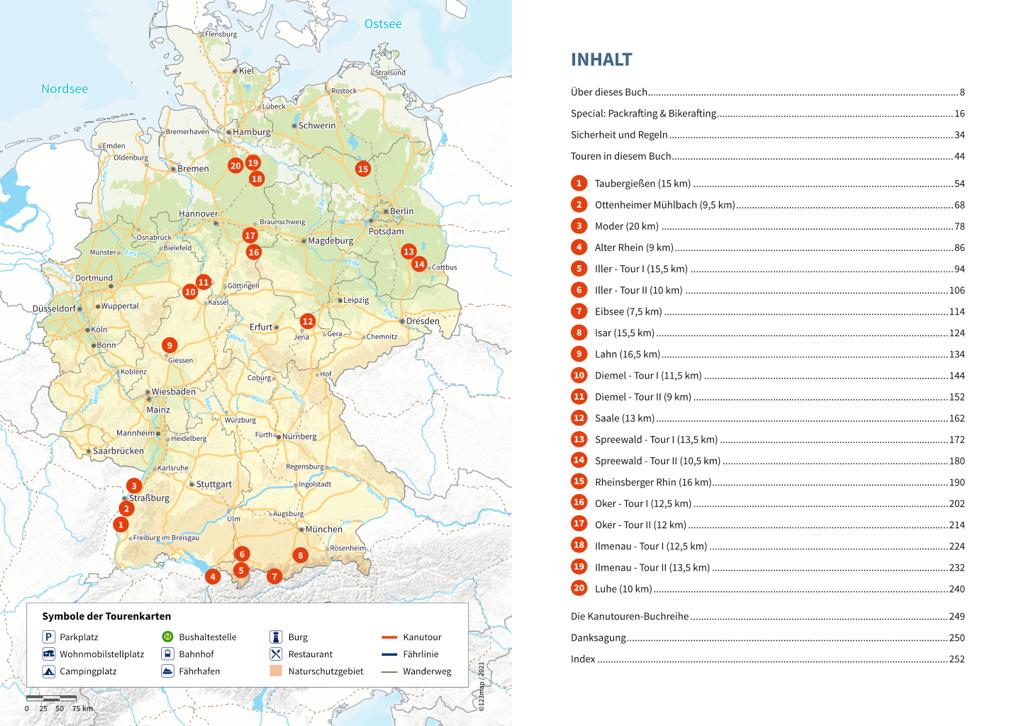 Tours de canoë - Tome 1 Allemagne à savourer, avec spécial packrafting & bikerafting et téléchargement GPS