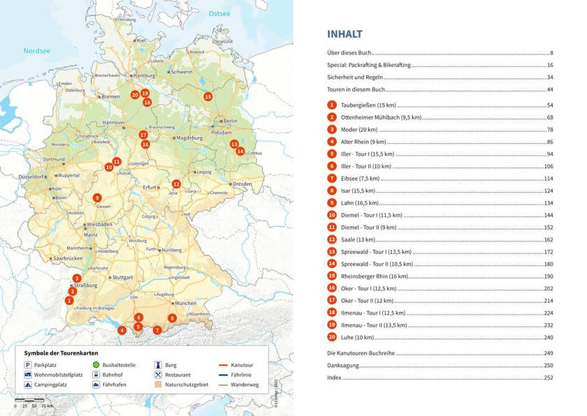 Tours de canoë - Tome 1 Allemagne à savourer, avec spécial packrafting & bikerafting et téléchargement GPS