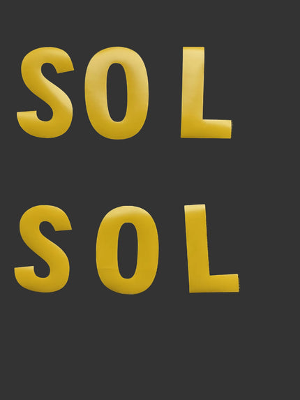 TPU Buchstaben SOL  & Kleber