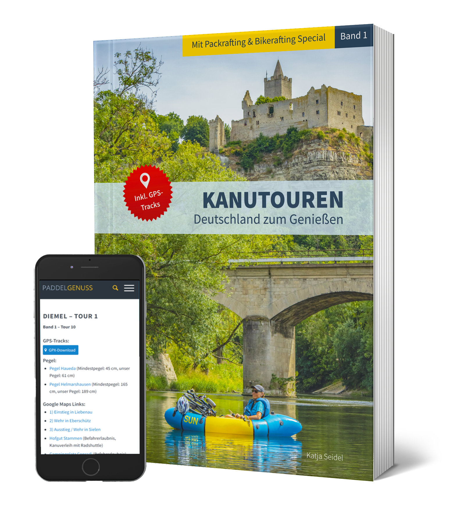 Canoe tours - Volume 1 Germany to enjoy, with packrafting & bikerafting special and GPS download